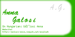 anna galosi business card